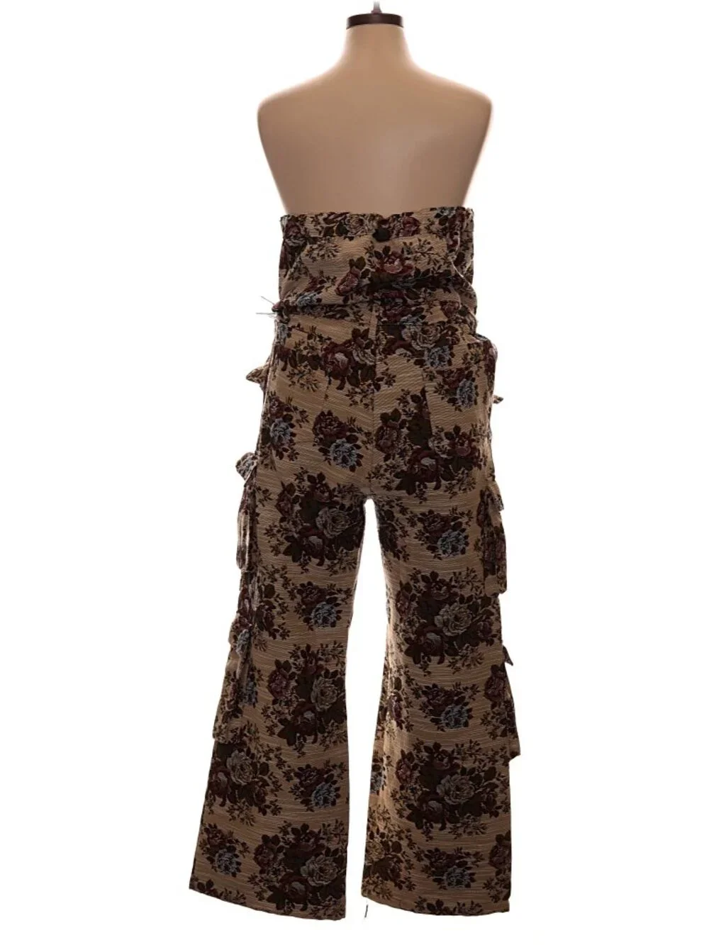 Floral Woven Brocade Jumpsuit - Picture 2 of 6